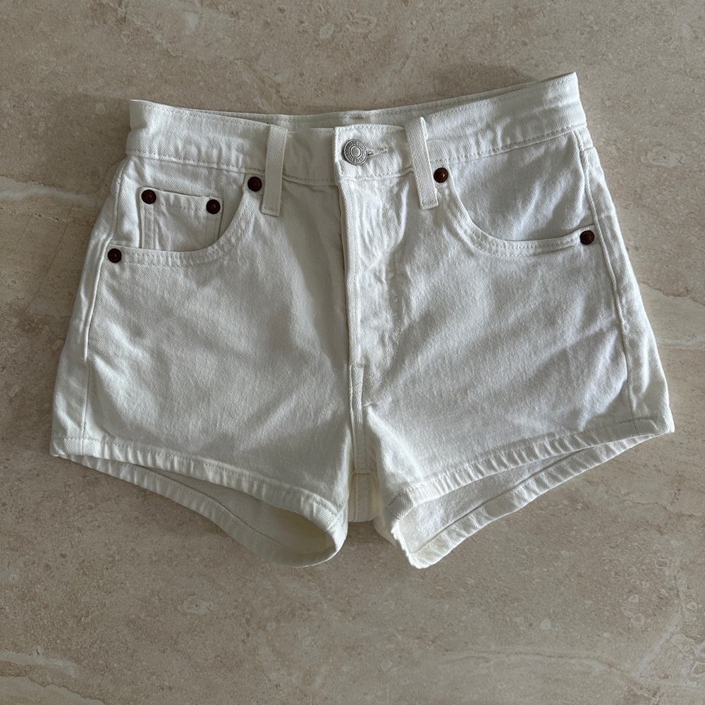Levi’s 501 Ecru Creamy White Denim Shorts